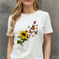 Simply Love Full Size Sunflower Butterfly Graphic Cotton Tee
