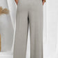 Drawstring Elastic Waist Pants with Pockets