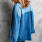 Color Block Snap Denim Jacket