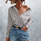 Printed Button Down Long Sleeve Shirt
