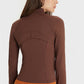 Zip Up Thumbhole Sleeve Sports Jacket with Pockets
