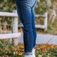 Plus Size Button Fly Distressed Jeans