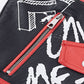 Full Size Printed Zip Up Studded Jacket