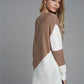 Two-Tone Chevron Pullover Sweater