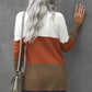 Colorblock Open Front Cardigan