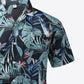 Botanical Print Button-Front Short Sleeve Pocket Shirt