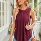 Lace Sleeveless Round Neck Top