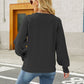 Mixed Knit Raglan Sleeve Sweater