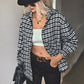 Plaid Button Front Dropped Shoulder Shirt