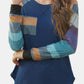 Color Block Pocket Raglan Sleeve Tee