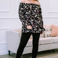 Plus Size Floral Frilled Off-Shoulder Blouse