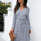 Ditsy Leopard Button Though Belt Dress