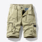 Graphic Drawstring Waist Cargo Shorts