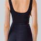 Cropped Square Neck Yoga Tank