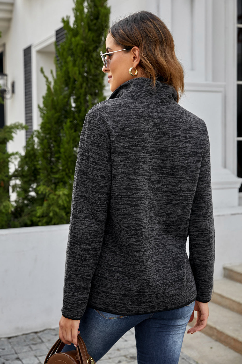 Heathered Quarter-Zip Sweatshirt