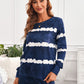 Tie-dyed Stripes Long Sleeve Shorts Lounge Set