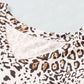 Leopard V-Neck Short Sleeve Tee Shirt