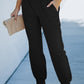 Wide Waistband Pocketed Joggers