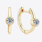 18k Gold-Plated Inlaid Moissanite Huggie Earrings