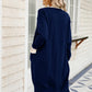 Contrast Dropped Shoulder Ribbed Trim Cardigan