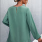 Asymmetrical Ruffle Trim Tunic Blouse