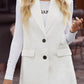 Longline Blazer Vest with Pockets
