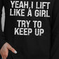 Letter Graphic V-Neck Long Sleeve Tee