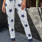 Star Print Drawstring Detail Joggers