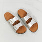 MMShoes Best Life Double-Banded Slide Sandal in Silver