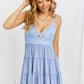 Zenana Cross My Heart Lace Cami in Blue