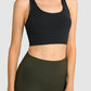 Mesh Panel Racerback Longline Sports Bra