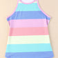 Striped Curved Hem Tank