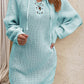 Lace-Up Balloon Sleeve Sweater Dress
