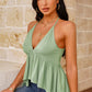 Ribbed Plunge Babydoll Cami