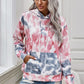 Tie-Dye Dropped Shoulder Drawstring Hoodie
