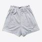 Buttoned Drawstring Waist Cuffed Shorts