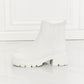 MMShoes Work For It Matte Lug Sole Chelsea Boots in White