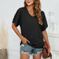 V-Neck Side Ruched Tee