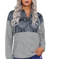 Retro Floral Contrast Panel Hoodie