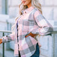 Plaid Brushed Button-Up Shacket