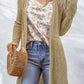 Openwork Dropped Shoulder Open Front Cardigan