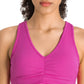 Gathered Detail Halter Neck Sports Bra