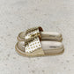 Forever Link Studded Double Strap Platform Slide Sandal