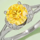1 Carat Moissanite 4-Prong 925 Sterling Silver Ring