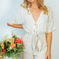 White Birch Just Can't Wait Full Size Striped Romper