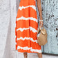 Contrast V-Neck Spaghetti Strap Midi Dress