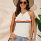 Rainbow Stripe Halter Neck Knit Tank