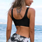 Crisscross Drawstring Detail Bikini Set