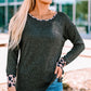 Leopard Round Neck Ribbed Top