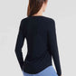 Round Neck Long Sleeve Sports Top